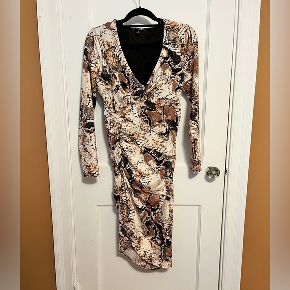 INC International Concepts Womens Snake Print Wrap Dress - Picture 2 of 4